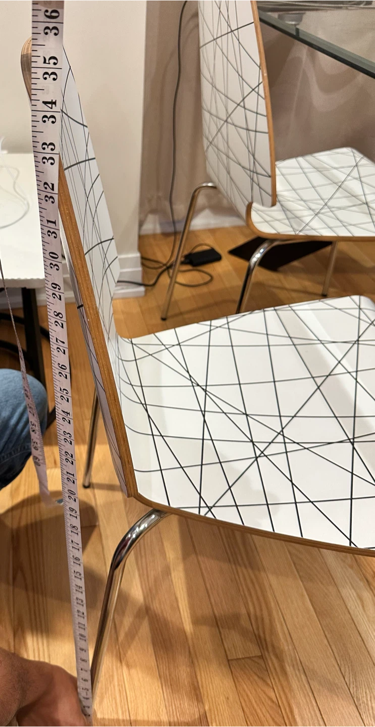 2 Modern Chairs - Geometric Pattern - photo 3