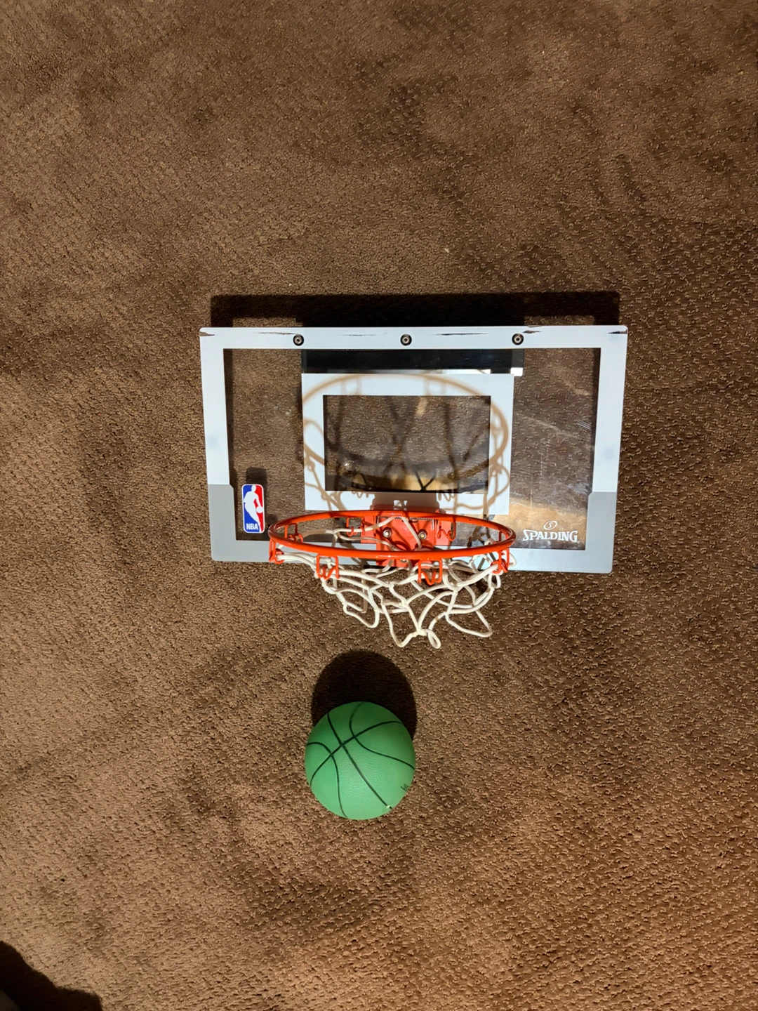 Spalding NBA Mini Basketball Hoop with Green Ball
