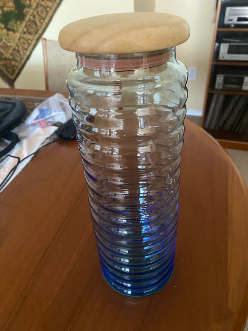 Glass Canister with Wood Lid