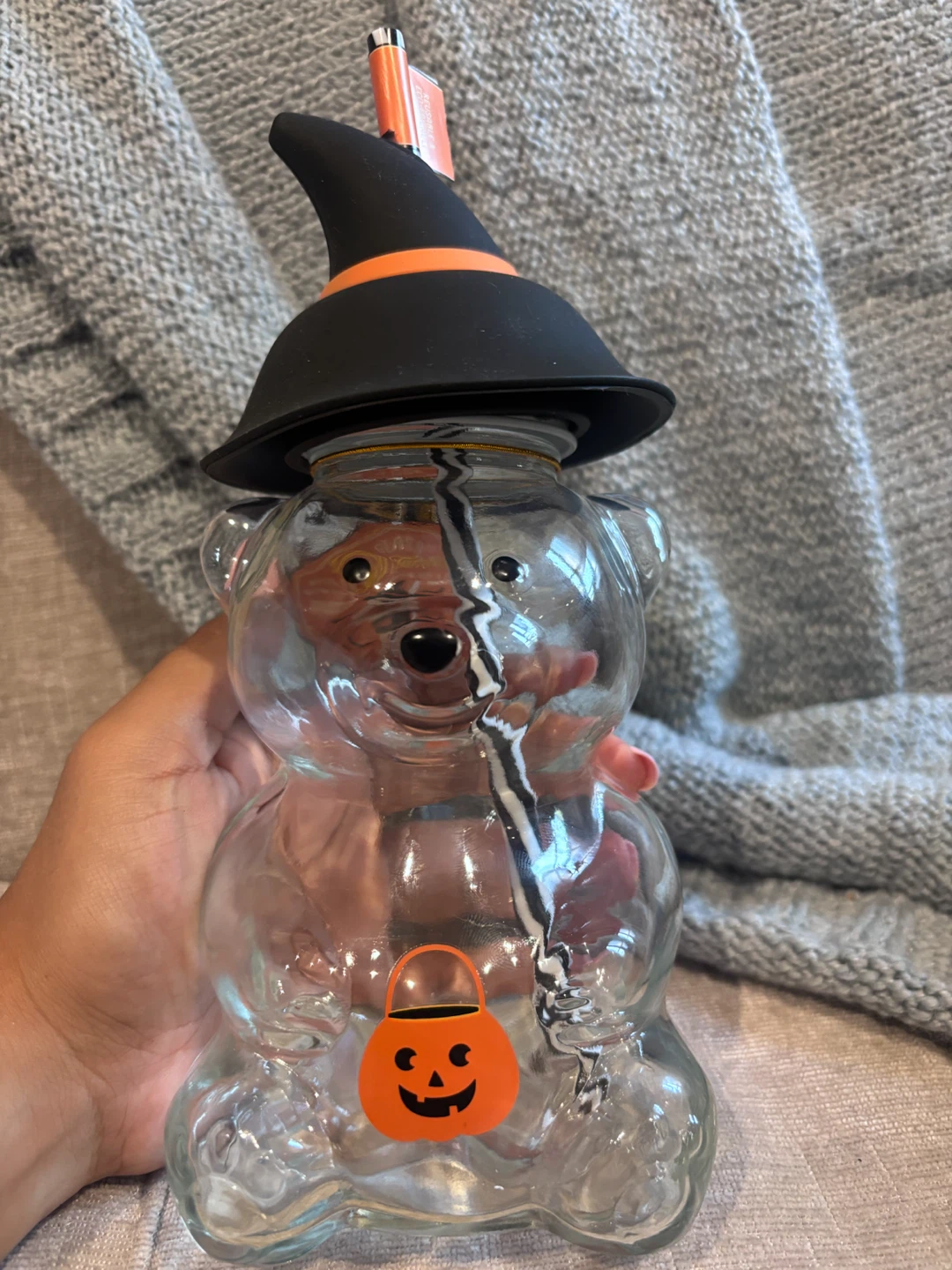 Glass Bear Tumbler with Witch Hat Straw - photo 2