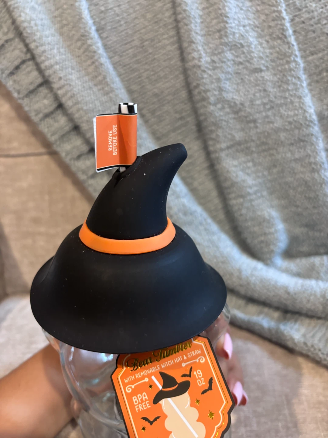 Glass Bear Tumbler with Witch Hat Straw - photo 5