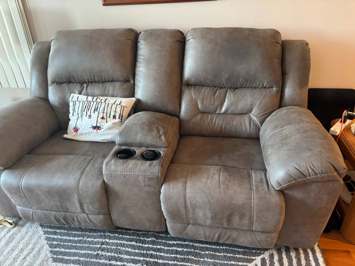 Leather recliner