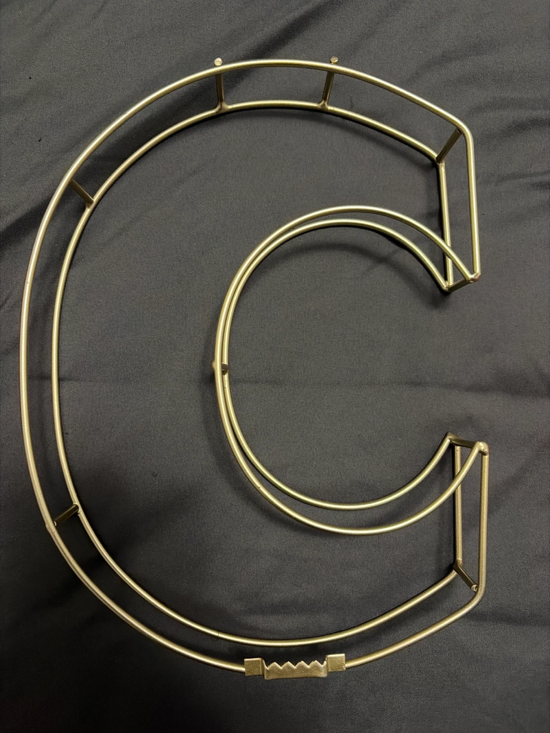 Gold Wire Letter C Wall Decor