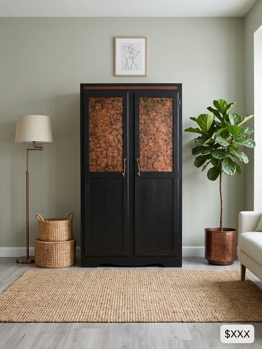 Fiery Hammered Copper Wardrobe - photo 3