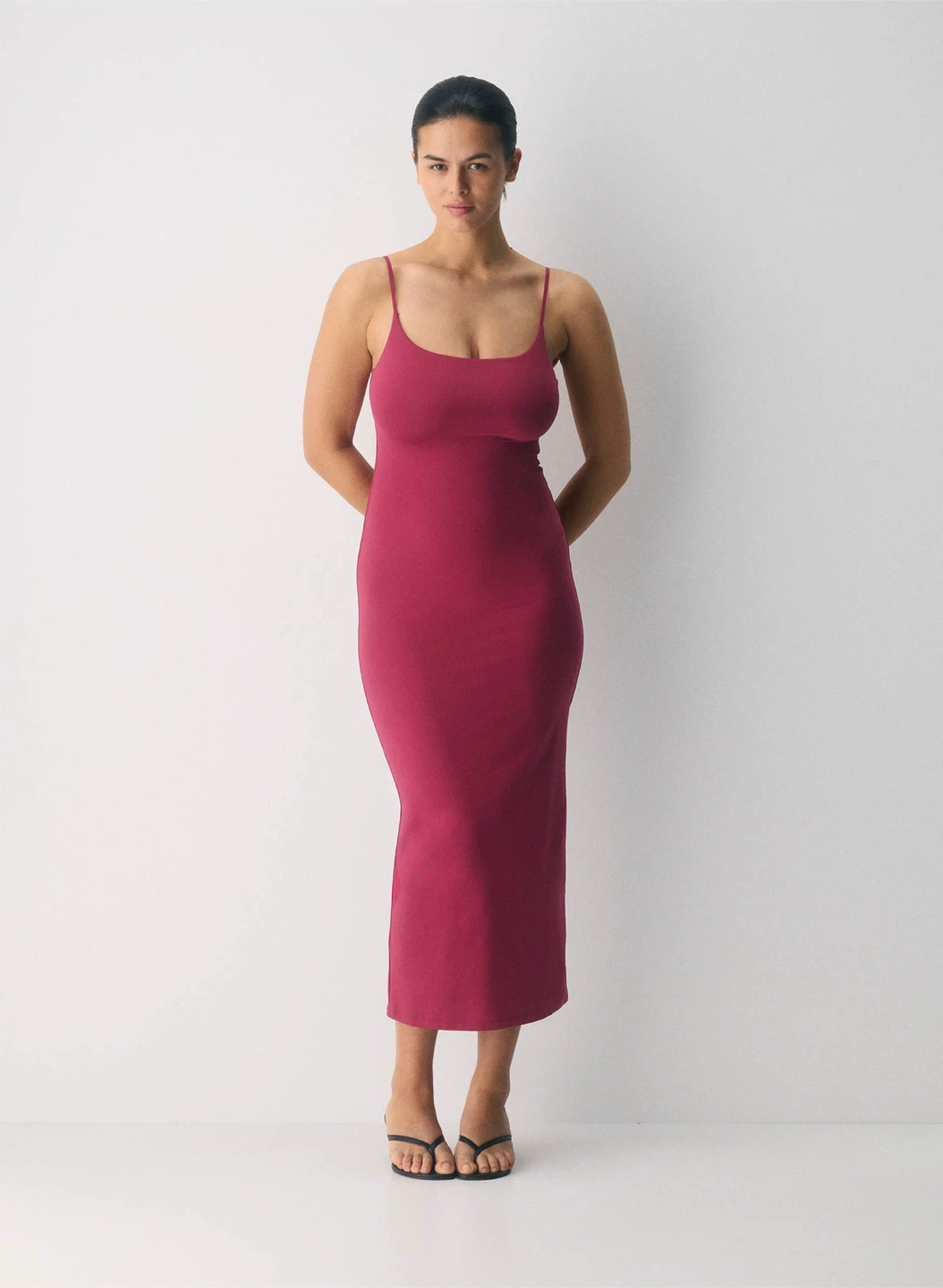 Aritzia Contour Camisole Maxi Dress XS Berry Red - photo 2