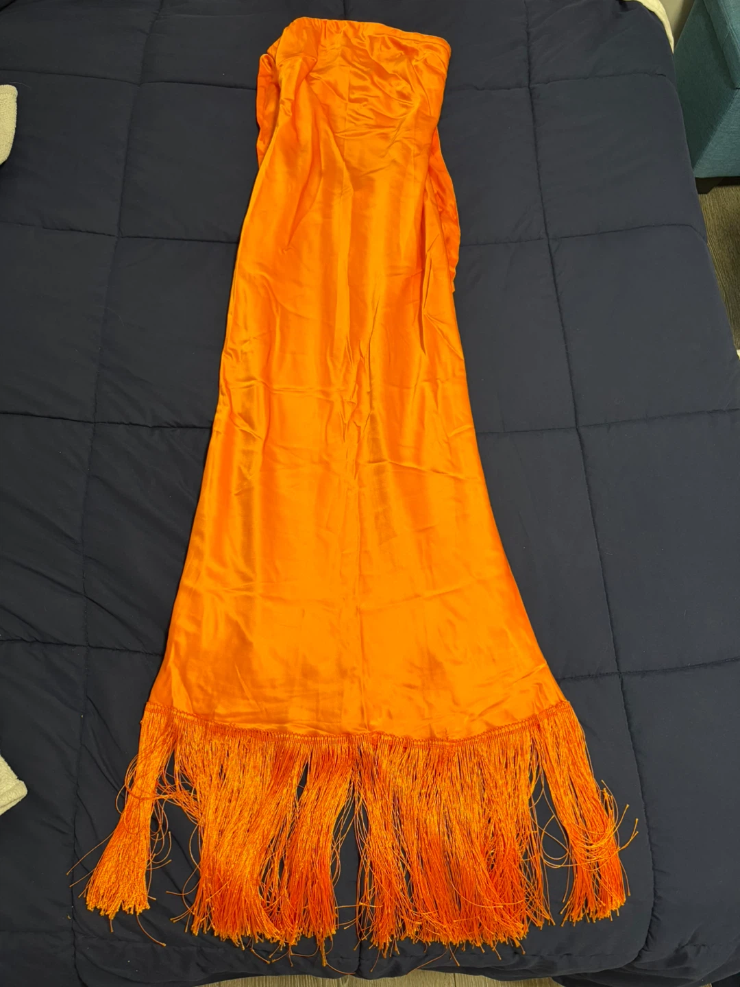 Delfi Collective Orange Fringe Maxi Dress
