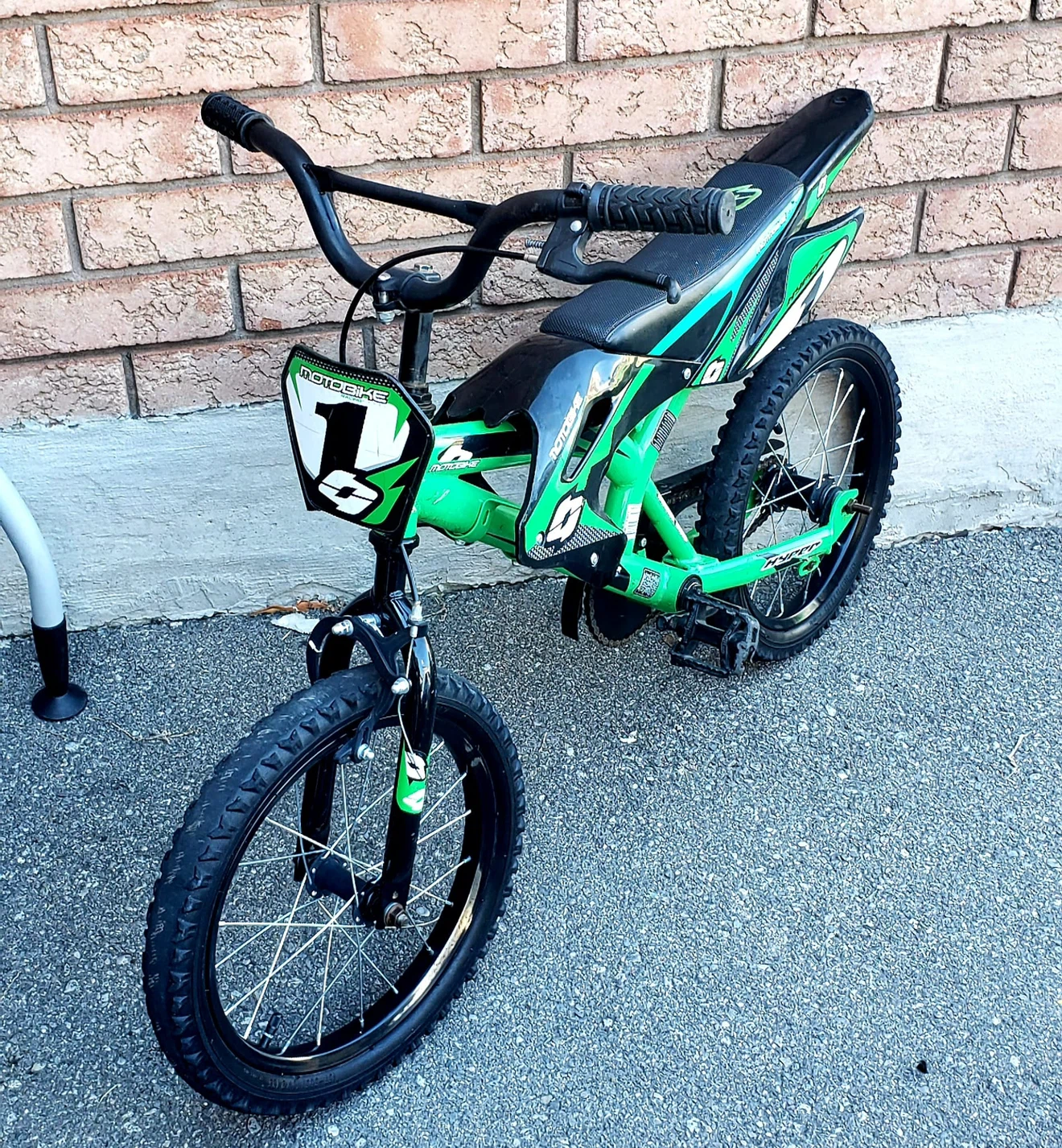 Kids' Green "Motobike" Style Bicycle