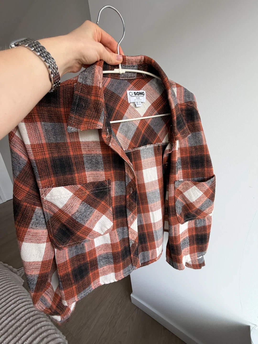 SONO Plaid Button-Up Shirt - Size S