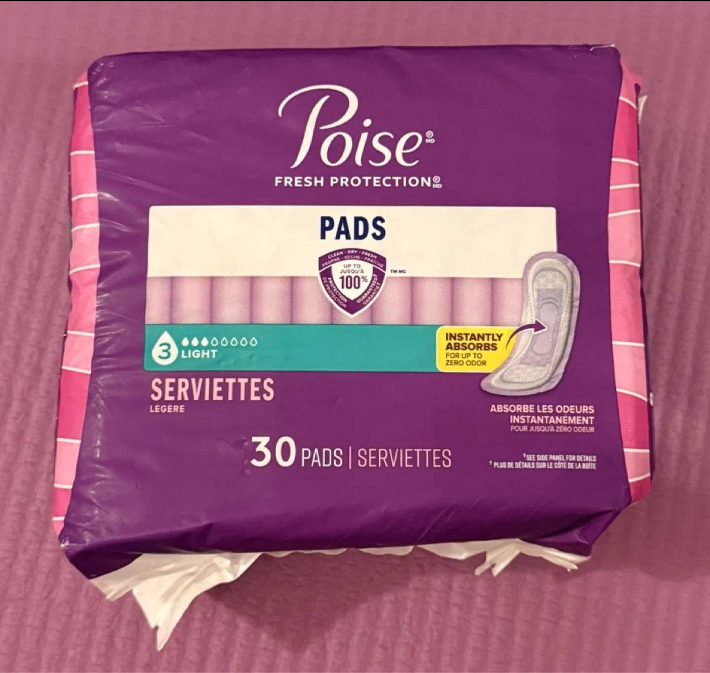 NEW✨Poise Fresh Protection Light Pads, 30 Count