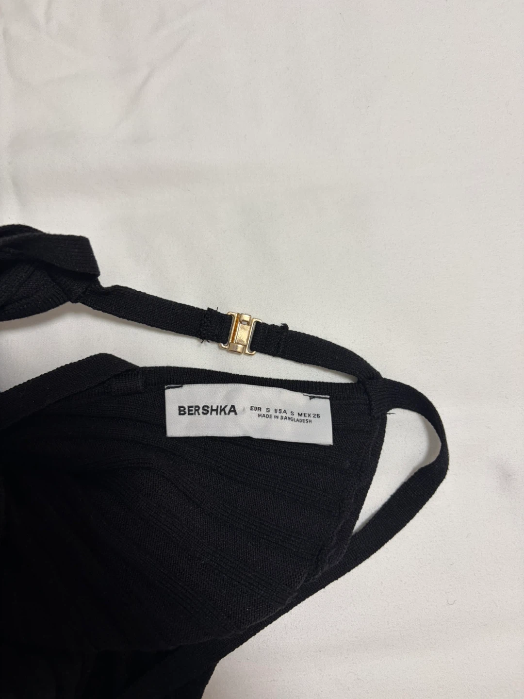 Bershka Black Ribbed Tank Top - photo 3