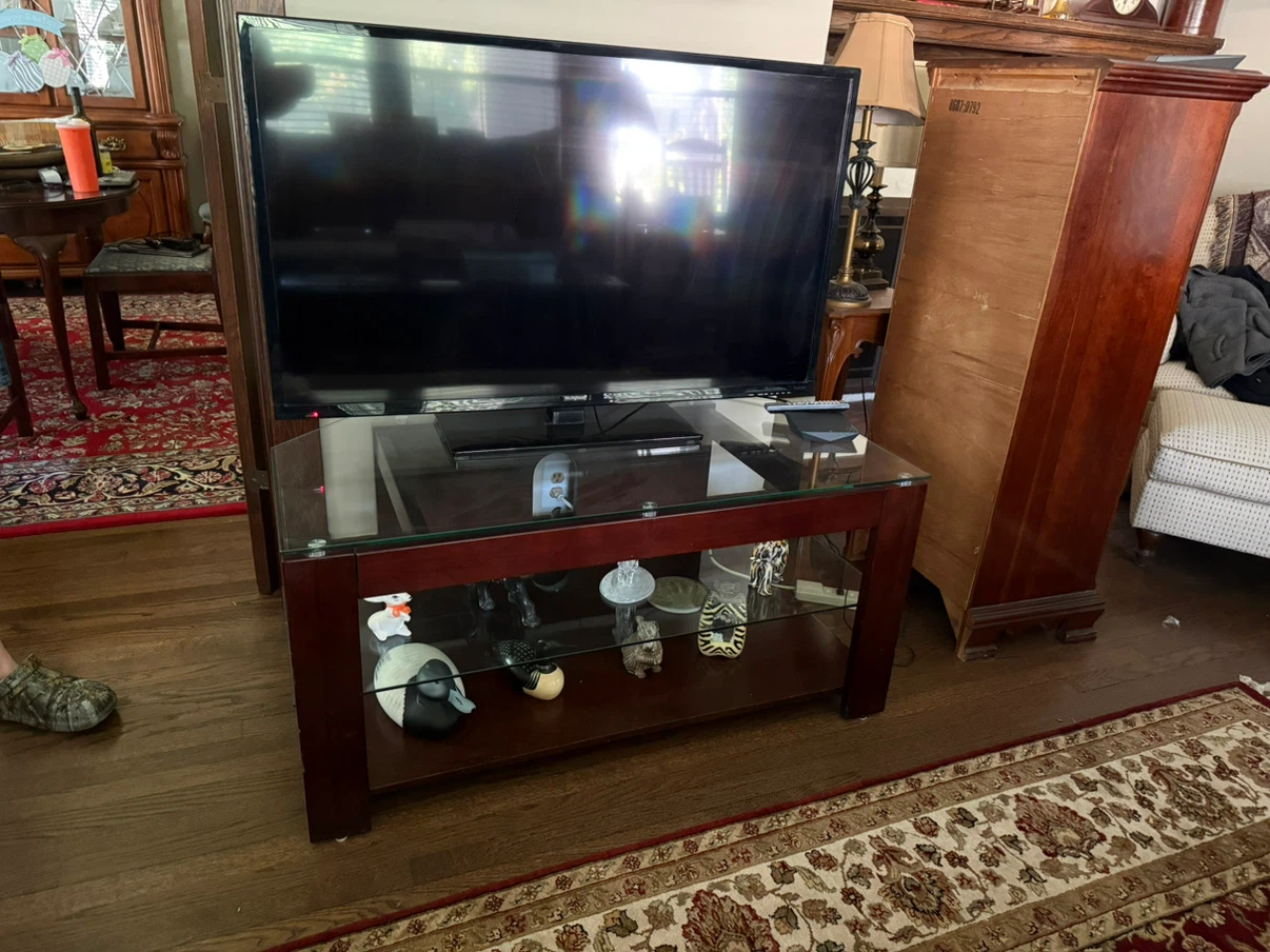 Tv glass stand