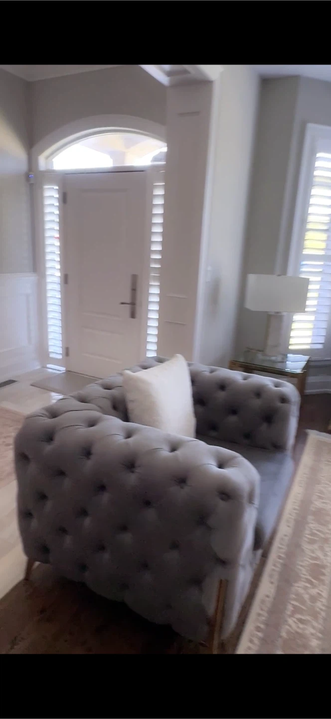 Grey Velvet Chesterfield Sofa - photo 2