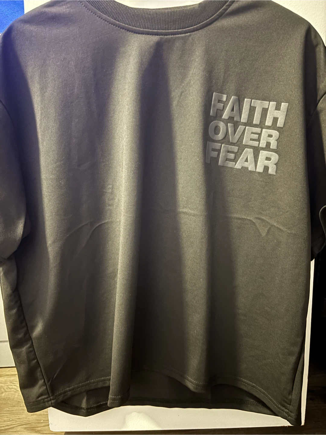 Black Faith Over Fear graphic t-shirt