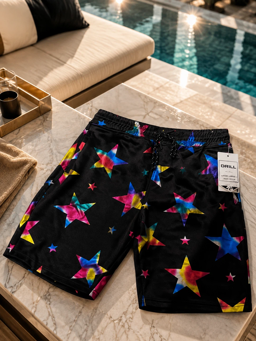 NEW Drill Clothing Men’s L Rainbow Star Swim Shorts - photo 4
