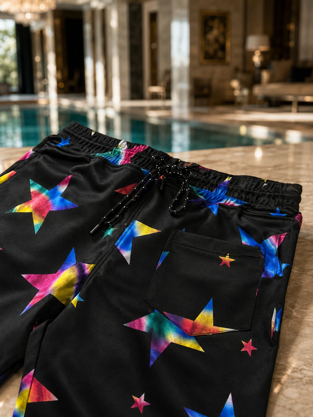 NEW Drill Clothing Men’s L Rainbow Star Swim Shorts - photo 5