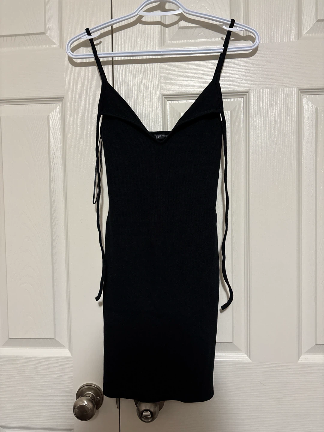 Zara Black Ribbed Knit Dress