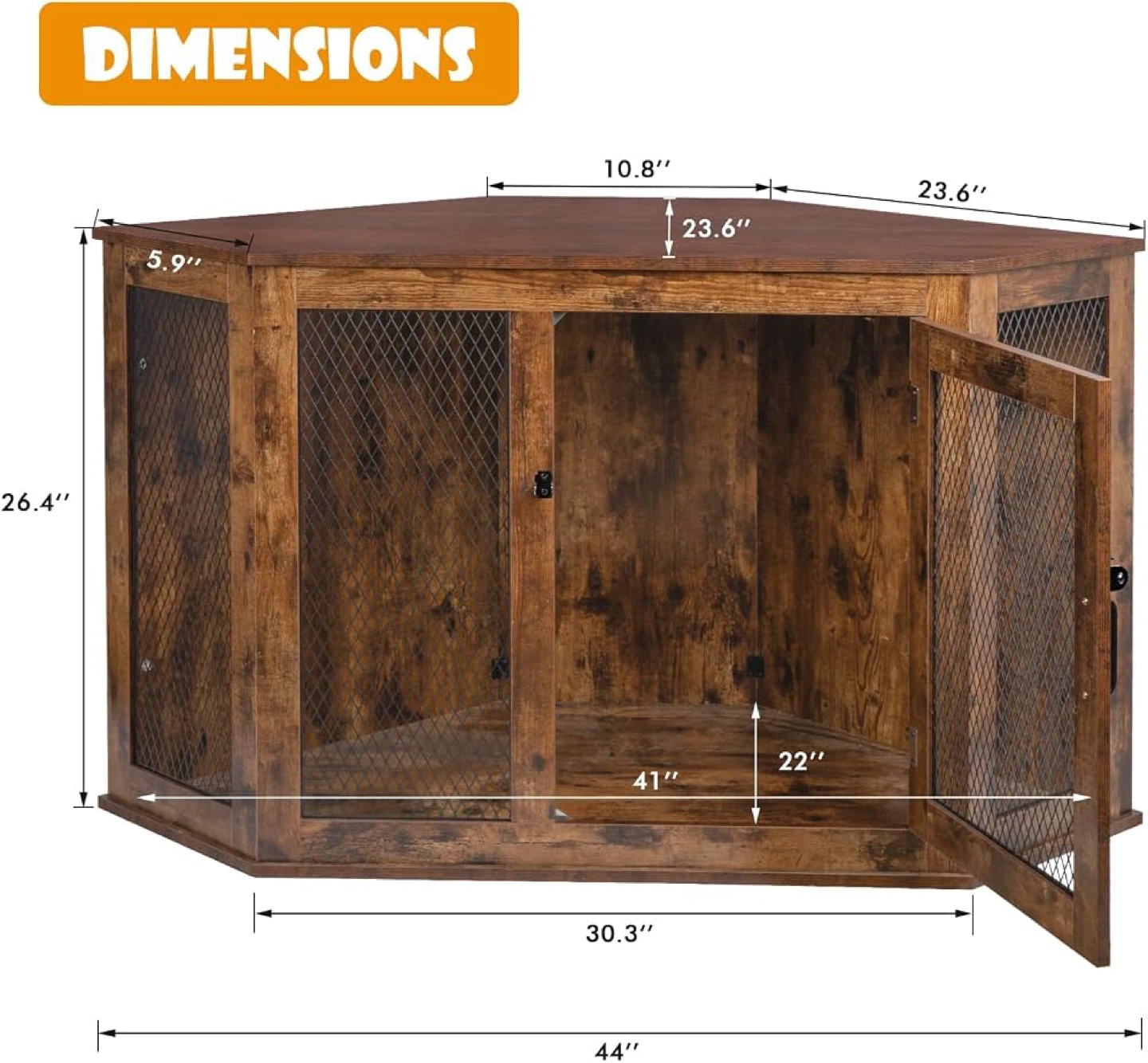 OFIKA Corner Dog Crate Furniture - Medium - photo 3