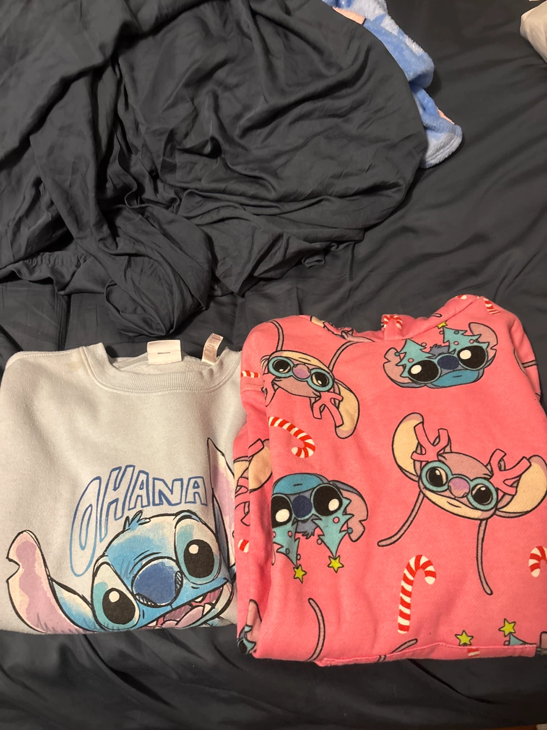 Disney Stitch Crewneck Sweatshirt & pink hoodie
