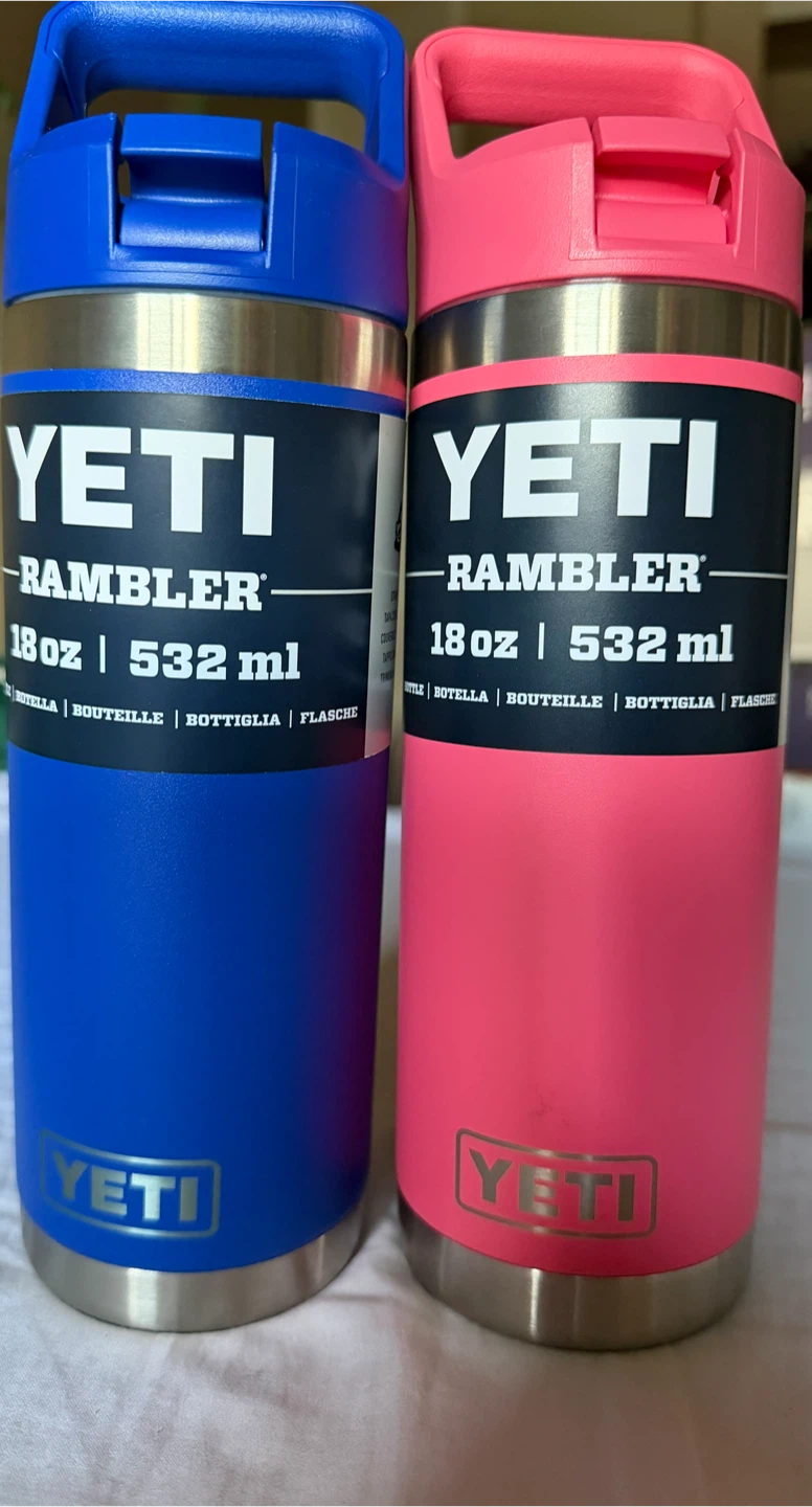 YETI Rambler 18 oz Water Bottles - Blue & Pink - BNWT