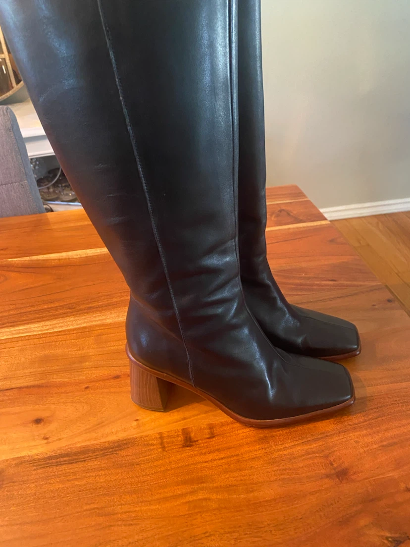ALOHAS Black East  Knee-High Boots size 38 7 7.5 - photo 2
