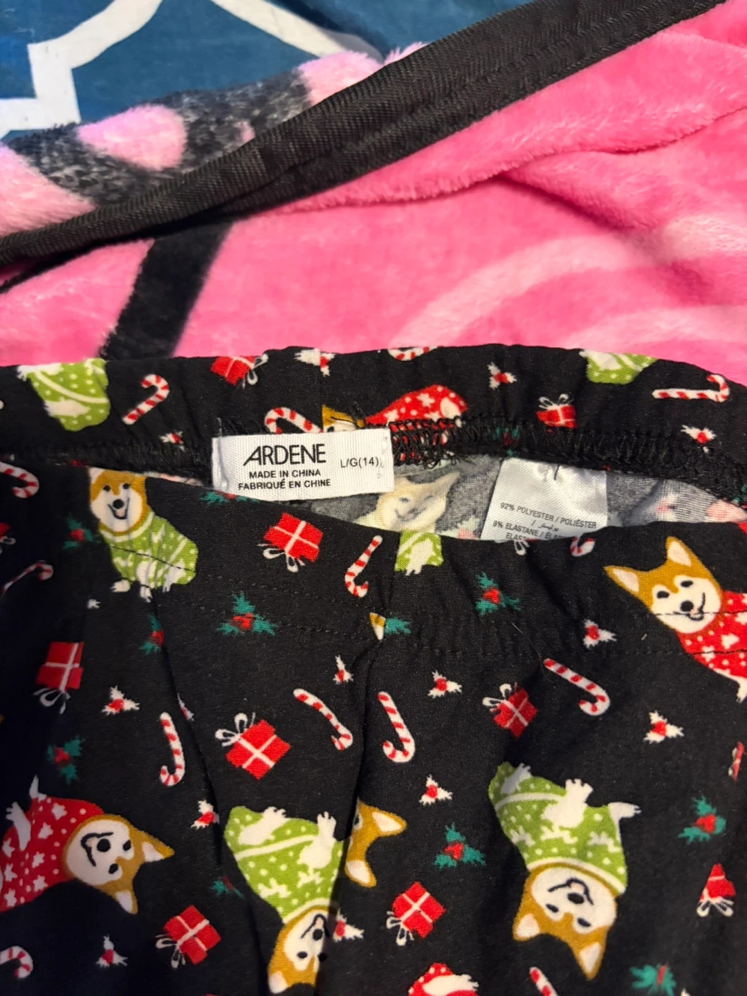 Ardene Black Holiday Corgi Pajama Pants - photo 2