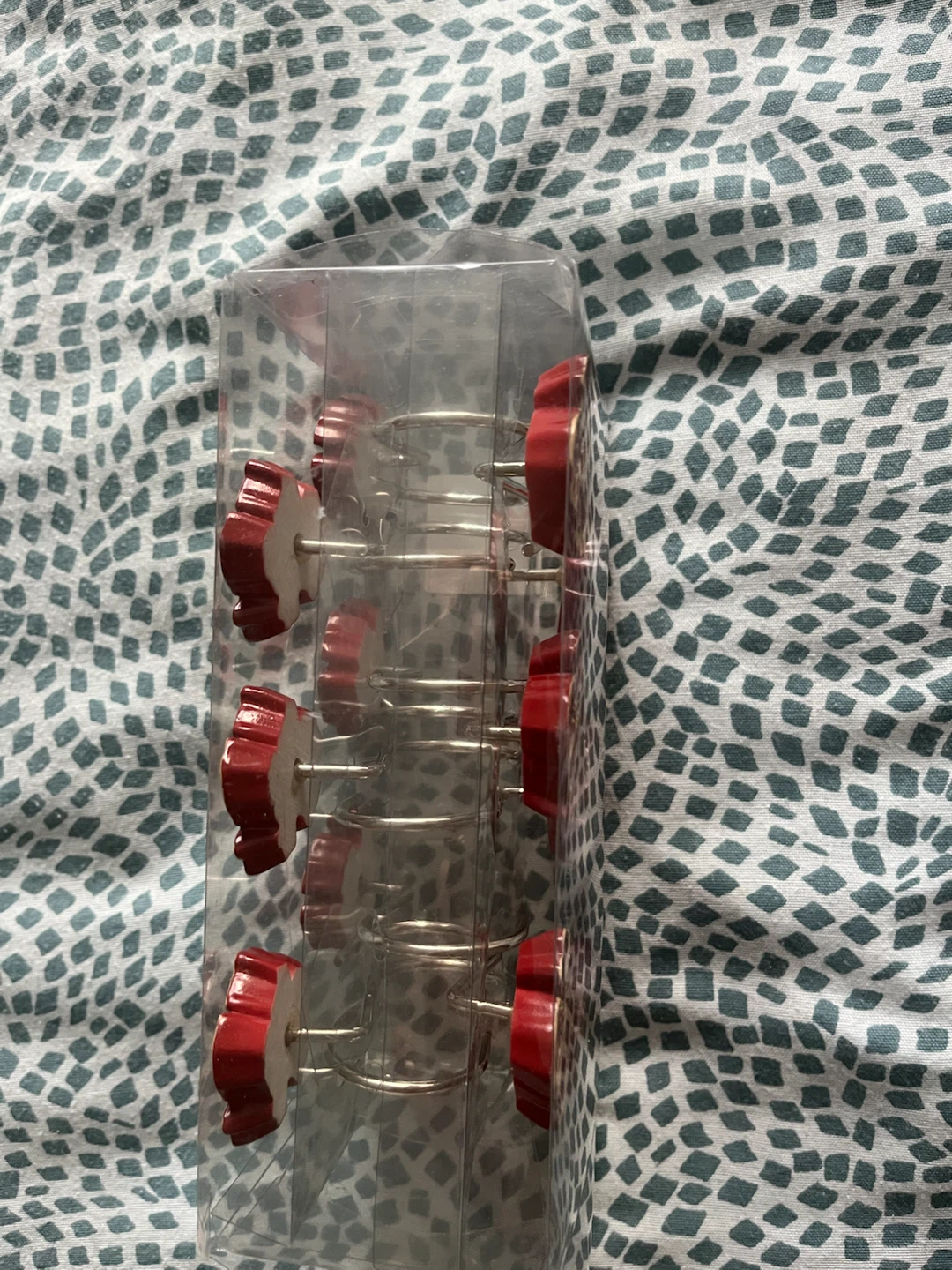 Shower Curtain Hooks - Red Flower Design - photo 3
