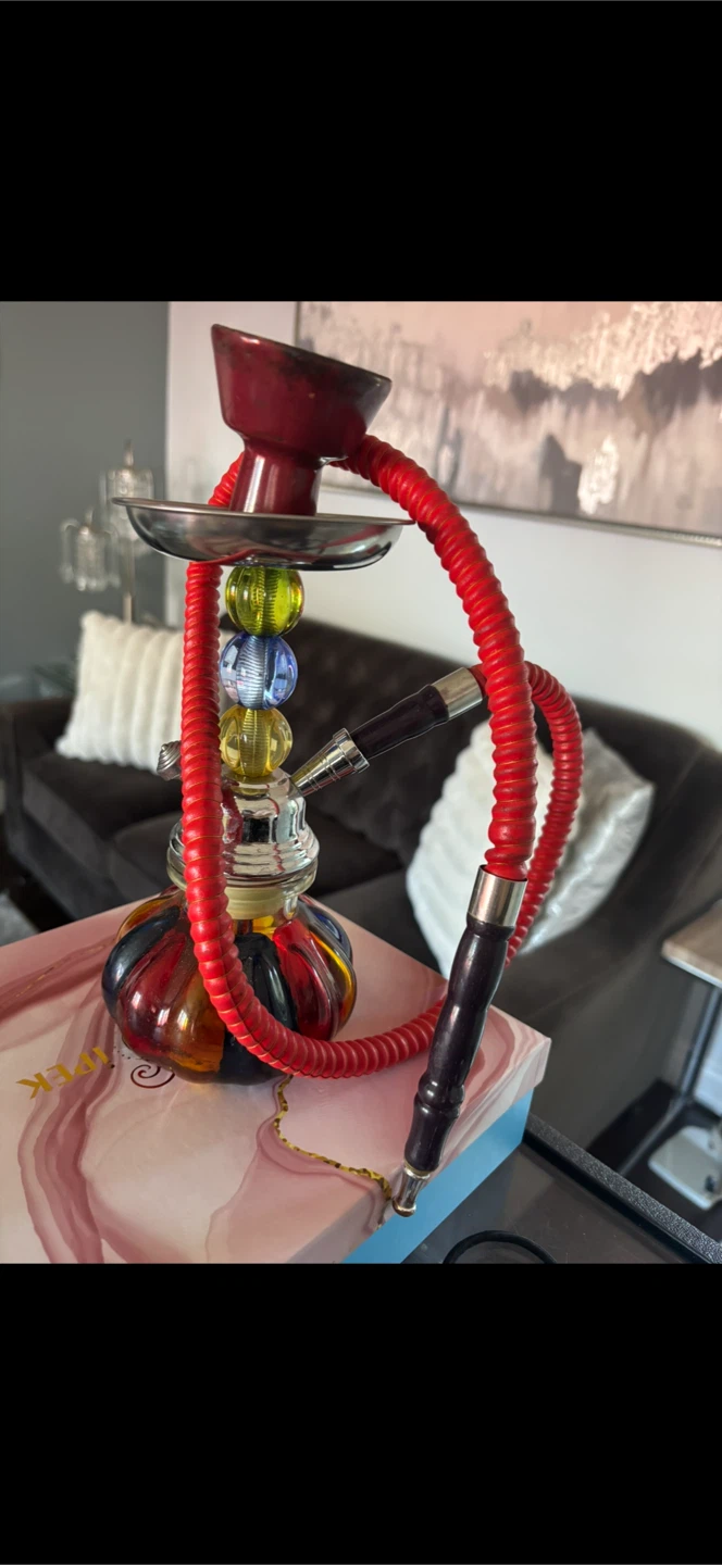 Red Hookah Pipe with Hose - photo 3