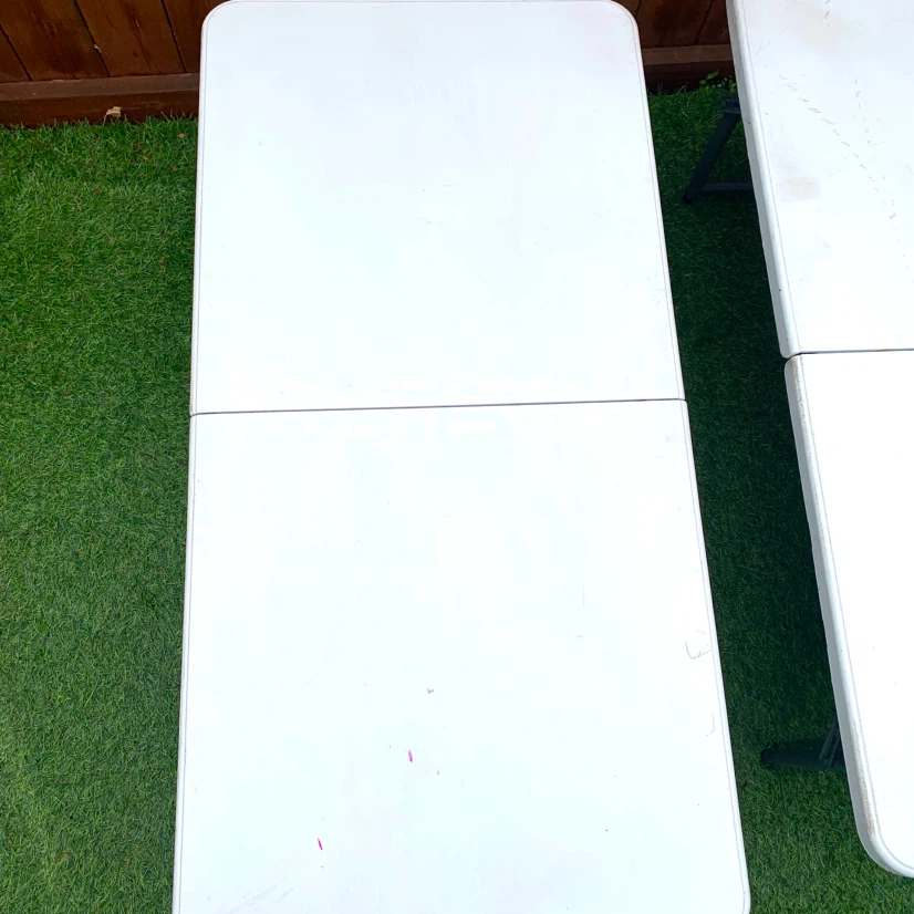 2 Adjustable Folding Tables Portable Utility Event Tables Tools - photo 5
