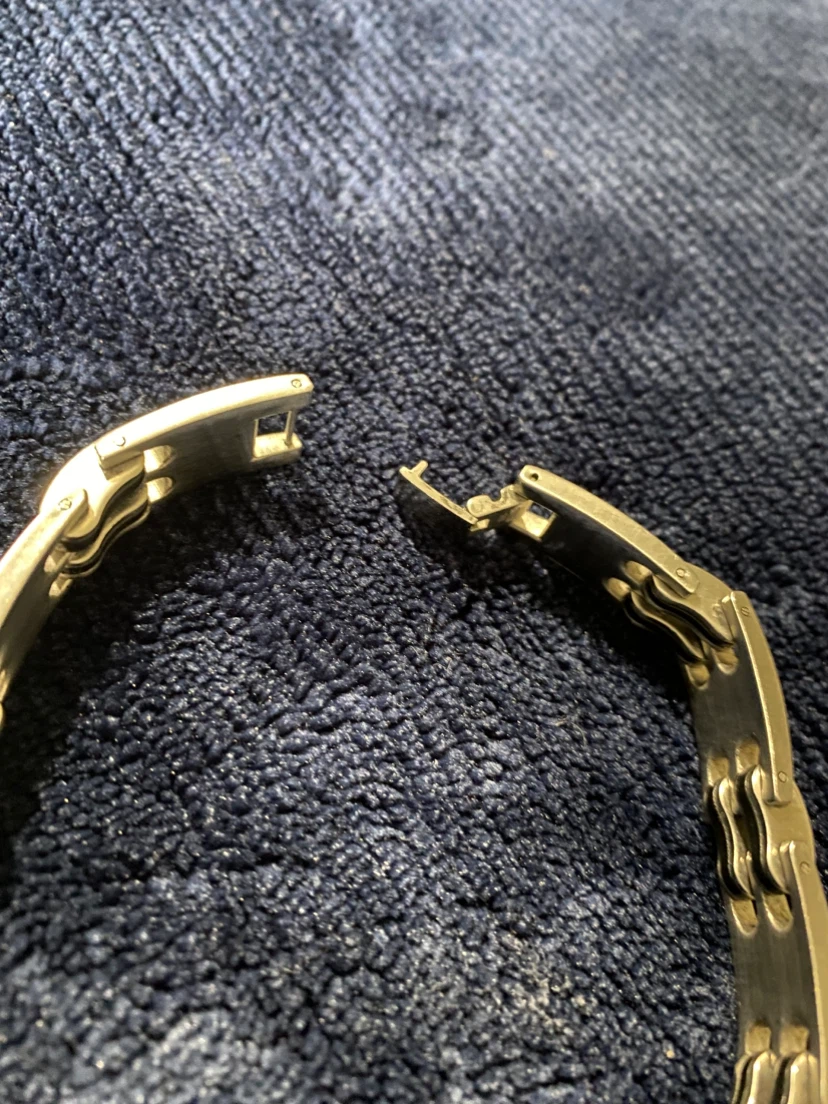 Men's Stainless Steel Link Bracelet • Black Lined *** - photo 5
