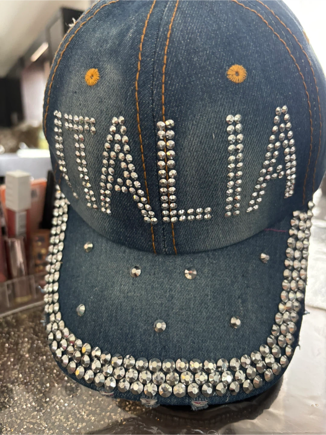 Embellished Baseball Caps - Floral, NY, Italia Designs - photo 2