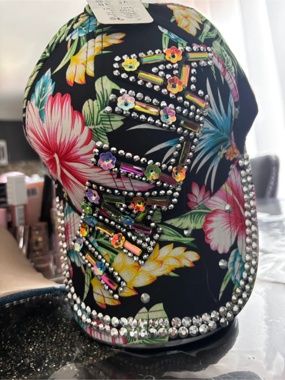 Embellished Baseball Caps - Floral, NY, Italia Designs - photo 4