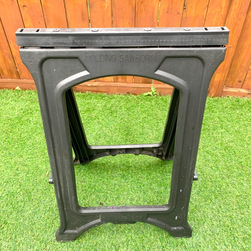 Folding Sawhorse Heavy Duty Work Stand Tools DIY 250 lb Capacity - photo 2