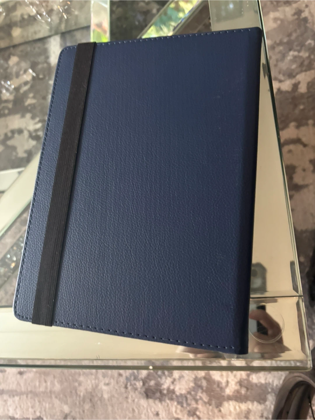 Blue Faux Leather Tablet Case with Stand - photo 2