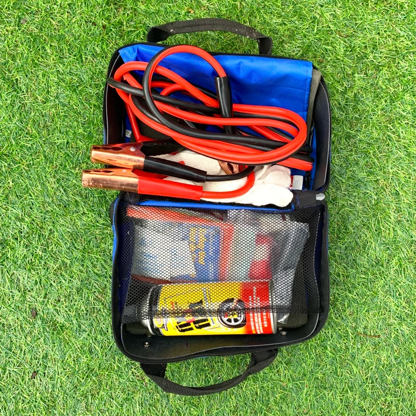Booster Cables Car Emergency Roadside Kit First Aid Safety Kit