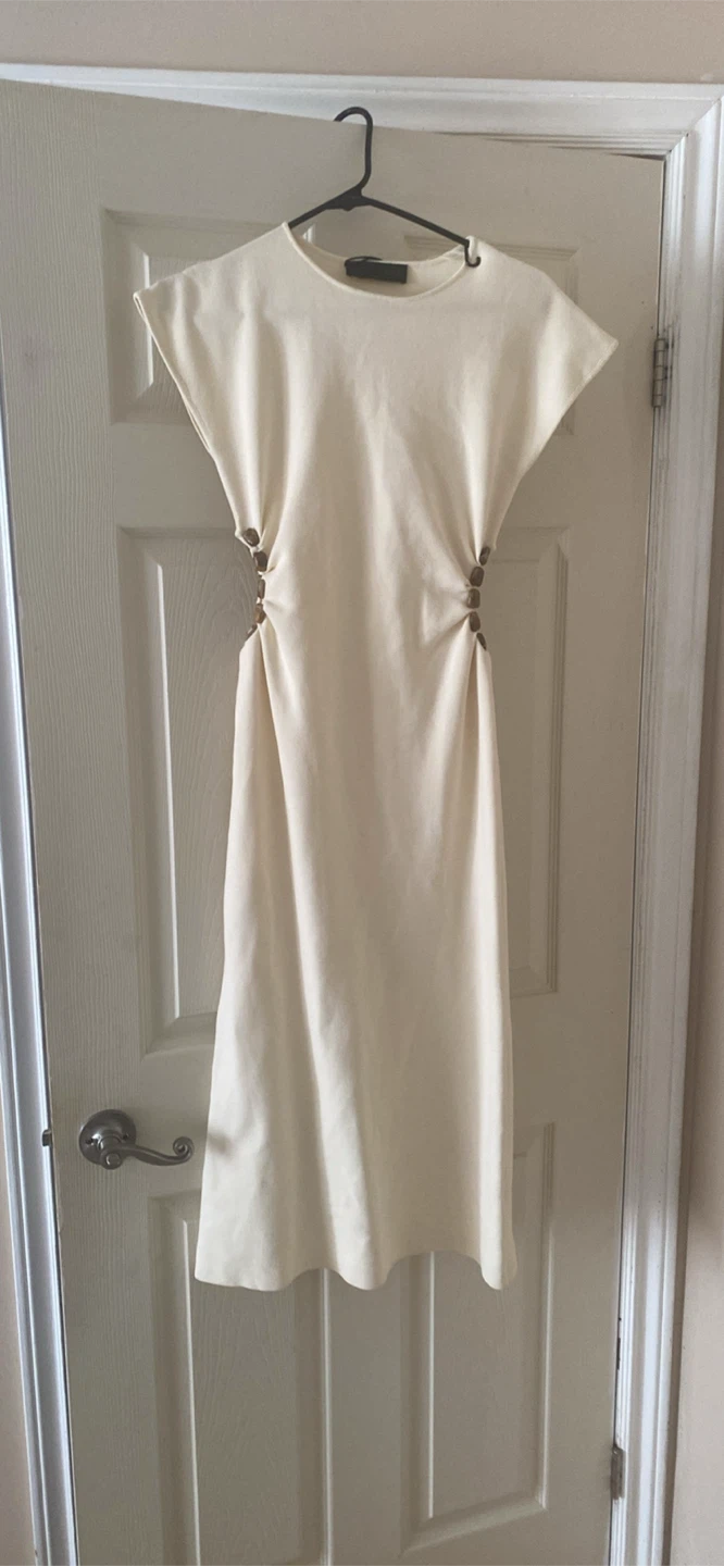 Zara Cream midi Dress small