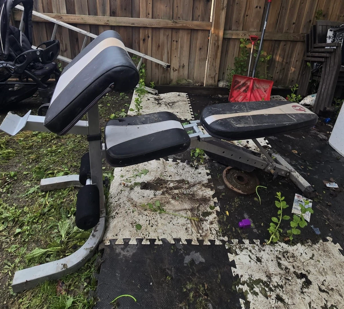 Workout Bench with Curl/Leg Extension Attachment
