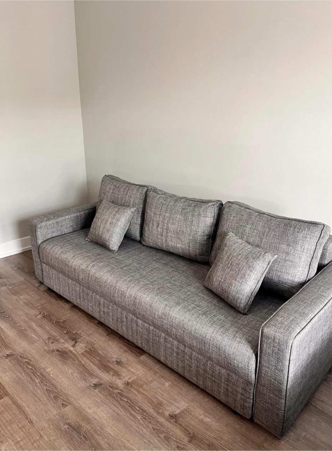 Gray Queen Sleeper Sofa with storage