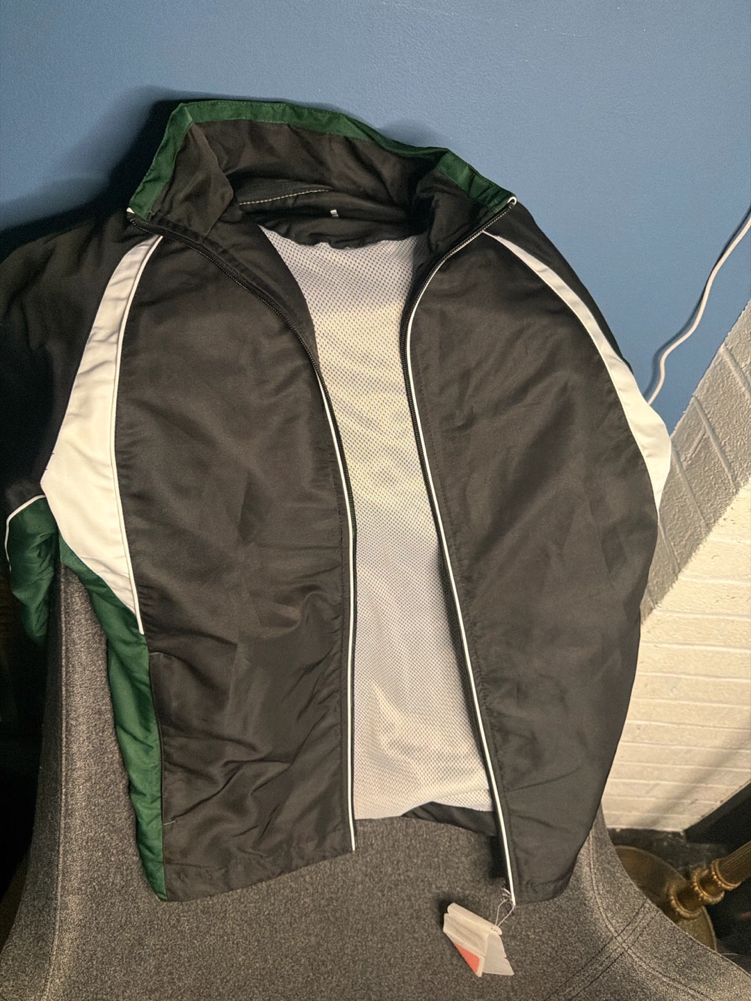 Elevate Keiton Track Jacket Black Green White XS
