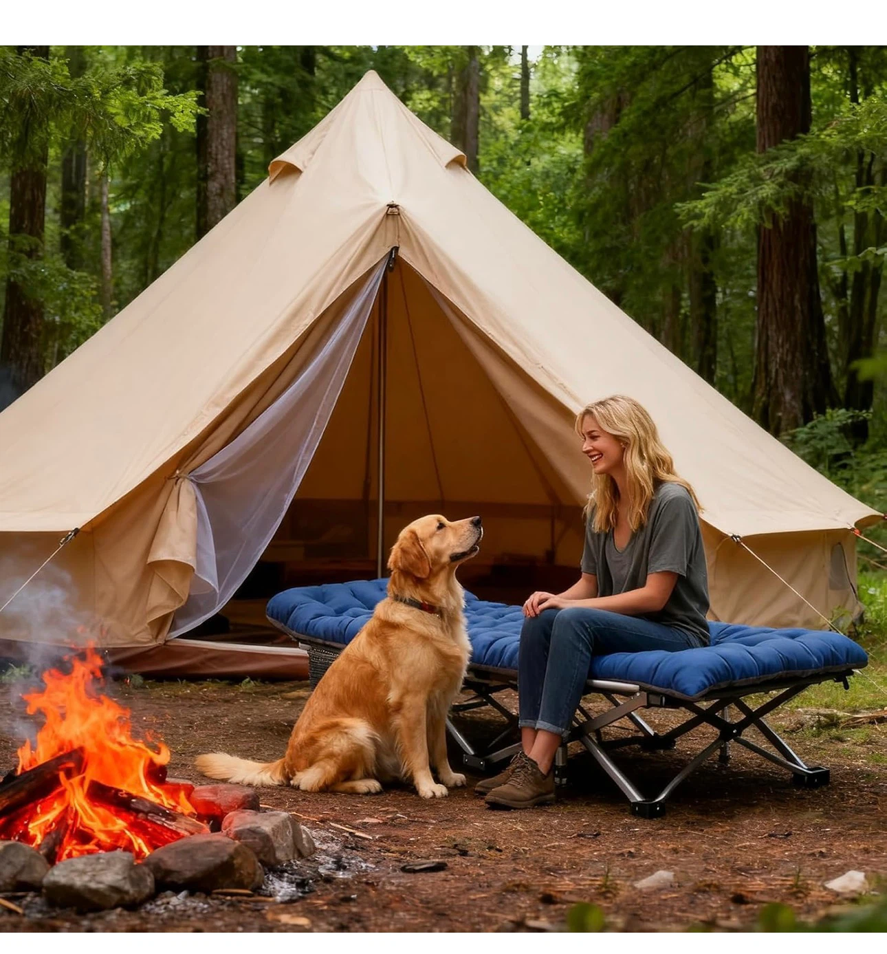 Oversized XL Camping Cot Bed - photo 3