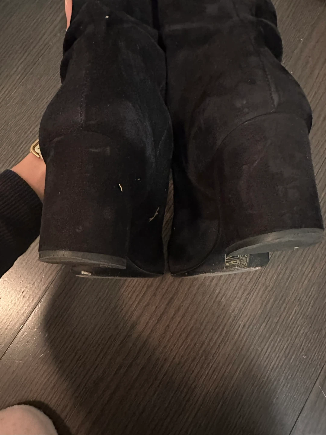 Prada Black Suede Knee-High Boots - photo 4