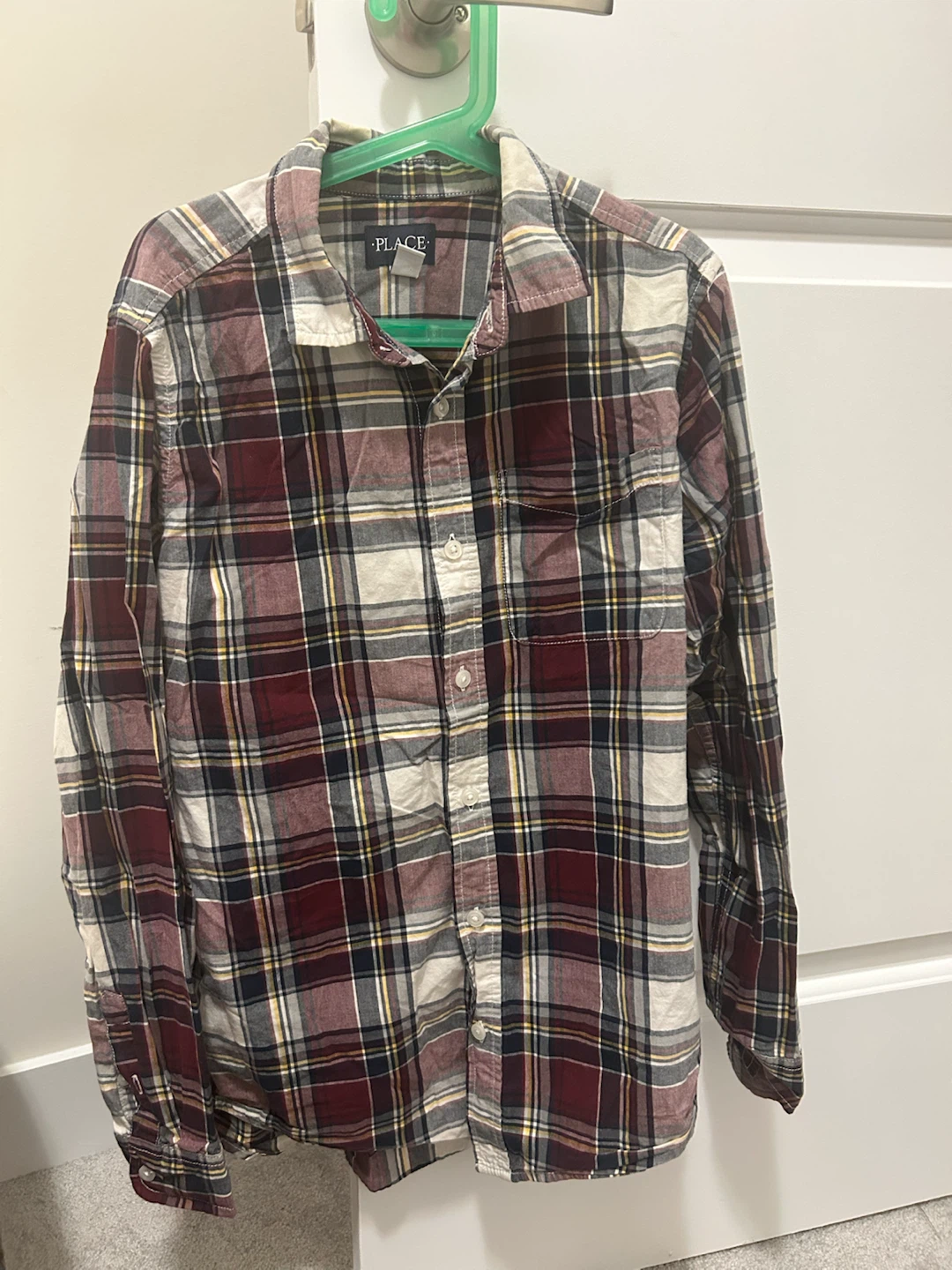 The Children's Place Plaid Button-Up Shirt XXL