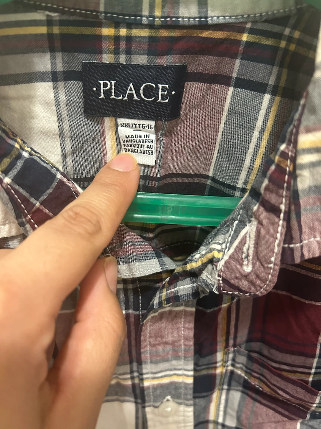The Children's Place Plaid Button-Up Shirt XXL - photo 2