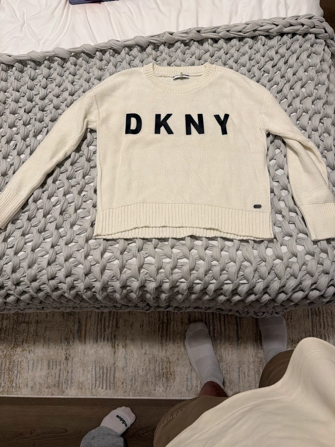 DKNY Cream Knit Sweater
