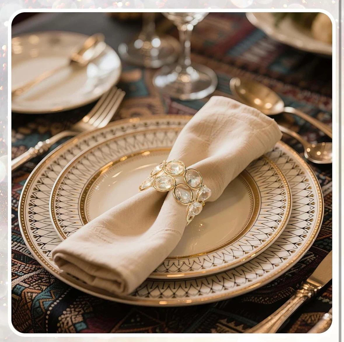 Crystal Napkin Rings - photo 2