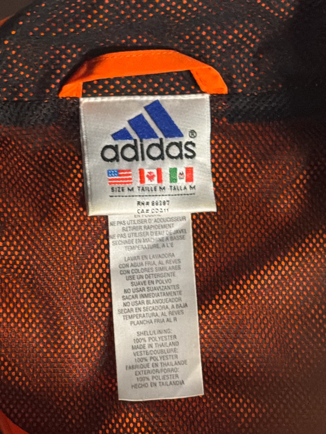 Adidas Orange Mesh Lined Vest Medium - photo 2