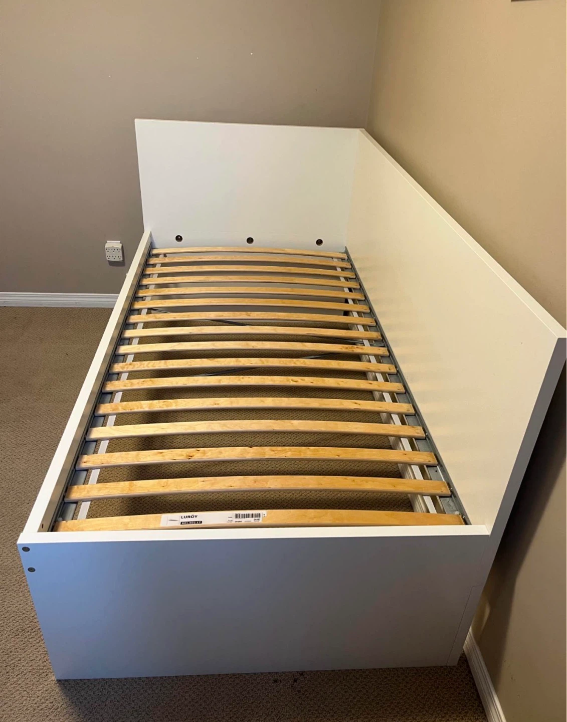 IKEA Twin bed frame in white