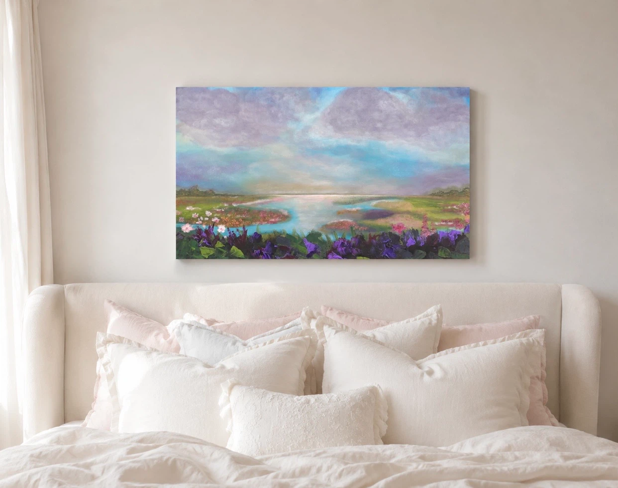 Original painting landscape floral - photo 2