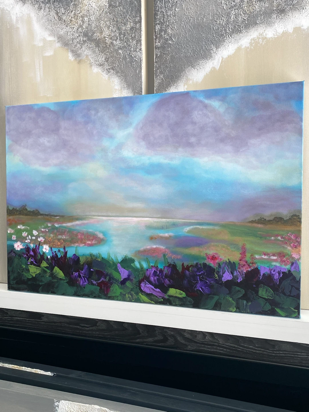 Original painting landscape floral