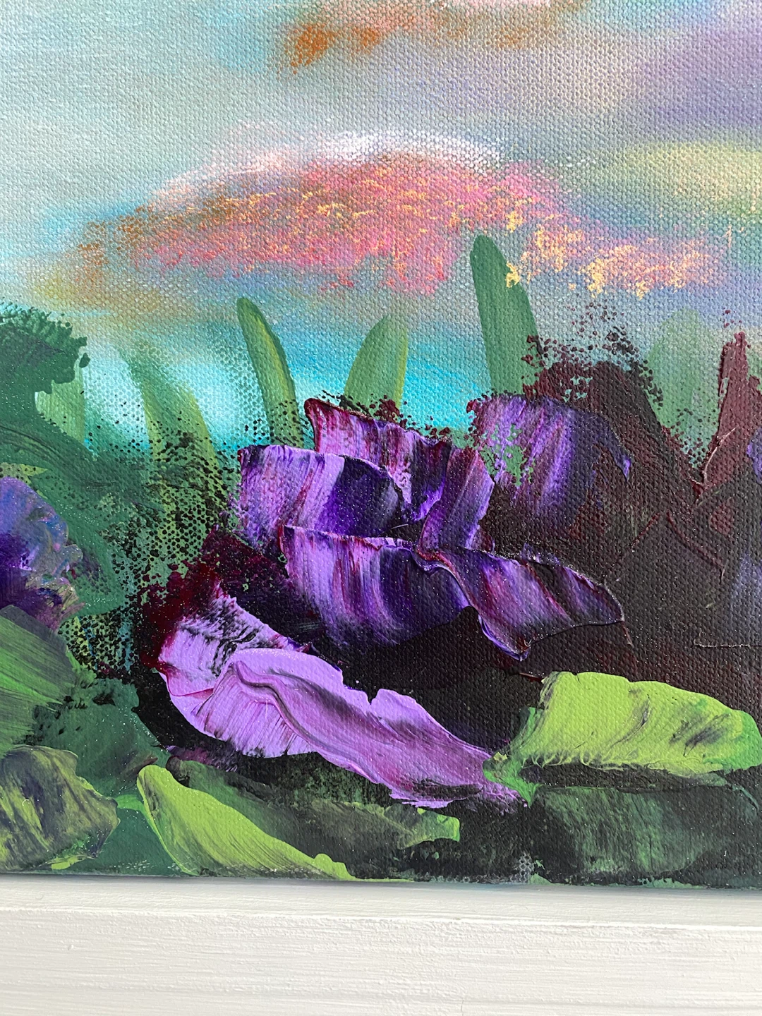 Original painting landscape floral - photo 4