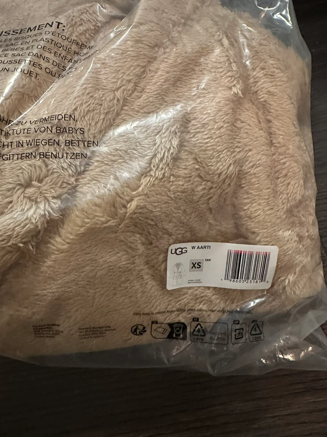 UGG Aarti Plush Fleece Hooded Robe XS - photo 4